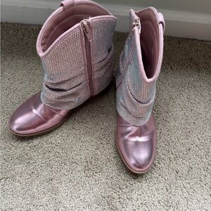 Steve Madden Pink Ankle Boots with Chunky Heel